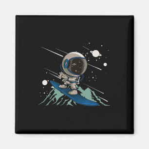 Imán Astronauta Snowboard Monta el estilo libre cuesta