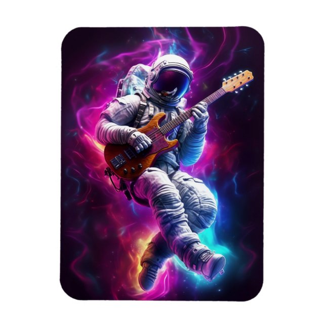 Imán Astronauta tocando guitarra (Vertical)