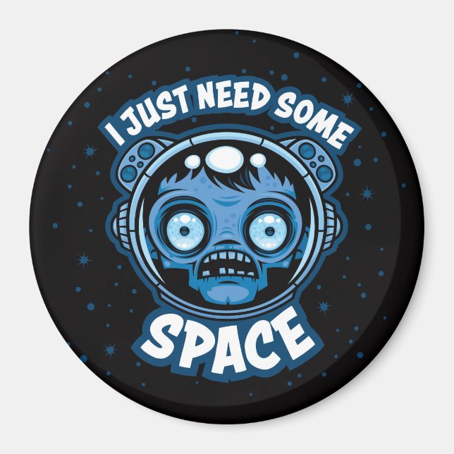 Imán Astronauta zombiano necesita algo de espacio (Frente)