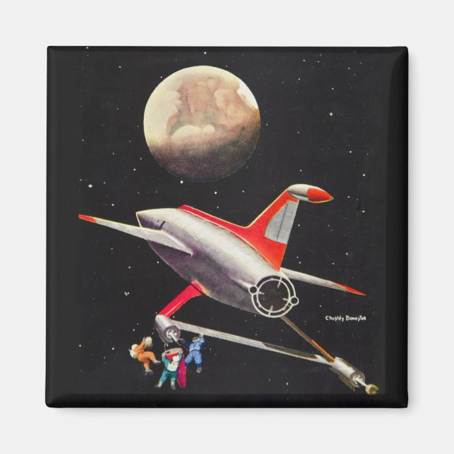 Imán Astronautas de ciencia ficción galaxia Marte (Frente)