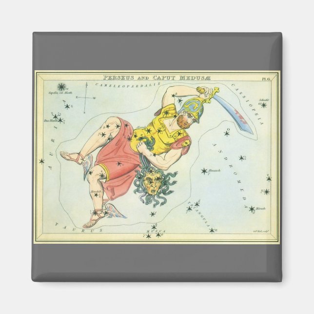 Imán Astronomía antigua, Perseo y Caput Medusa (Frente)