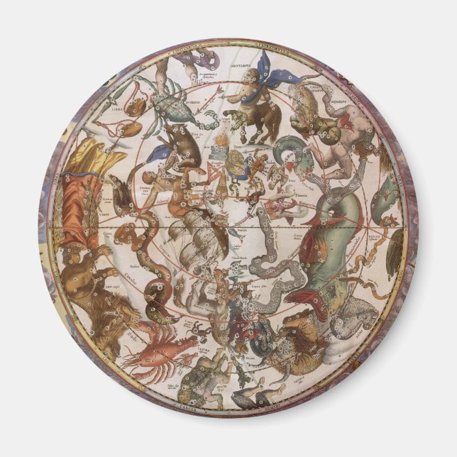 Imán Astronomía de época, constelaciones del cielo meri (Frente)