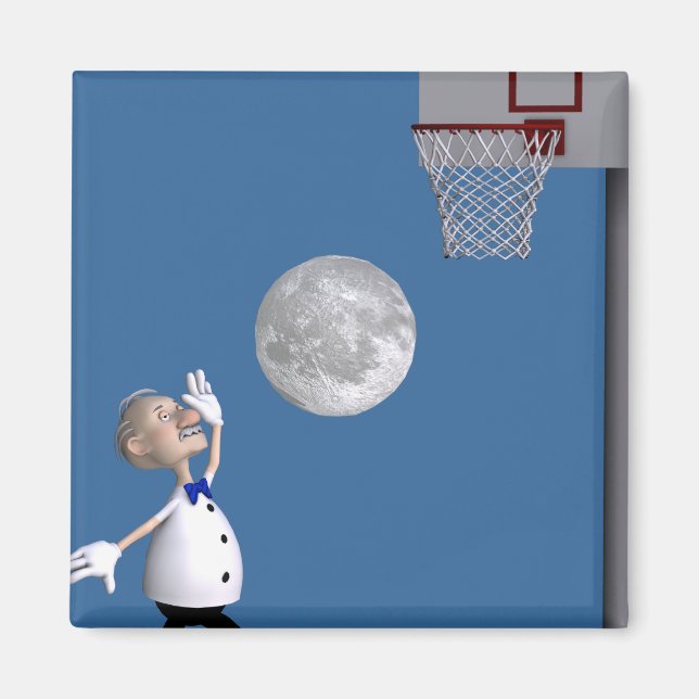 Imán Astrónomo jugando básquetbol (Frente)
