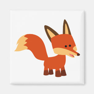 Imán astuto lindo del Fox del dibujo animado