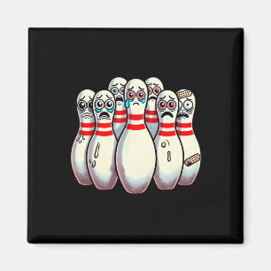 Imán Asustado Bowling Pins Personalizado Fun Bowler me