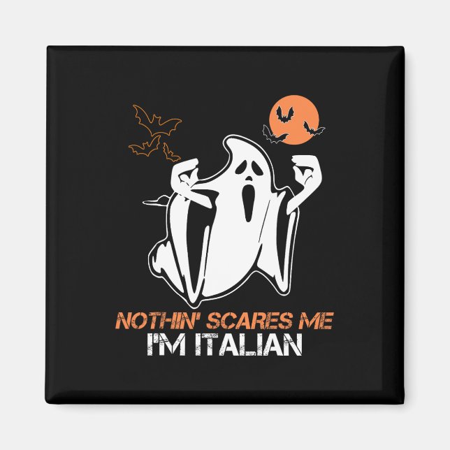 Imán Asústame soy fantasma italiano disfraz de Hallowee (Frente)