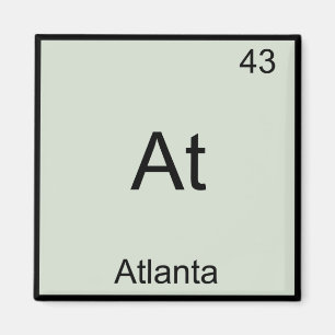Imán At - Atlanta City Chemistry Símbolo de la camiset