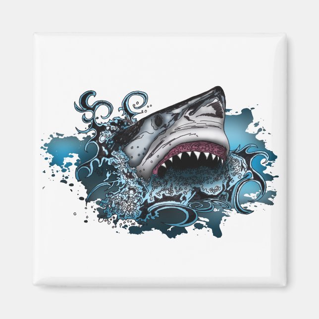 Imán Ataque a tiburones (Frente)