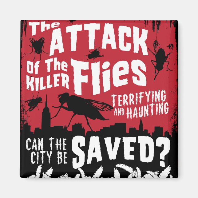 Imán ¡Ataque de moscas! (Frente)