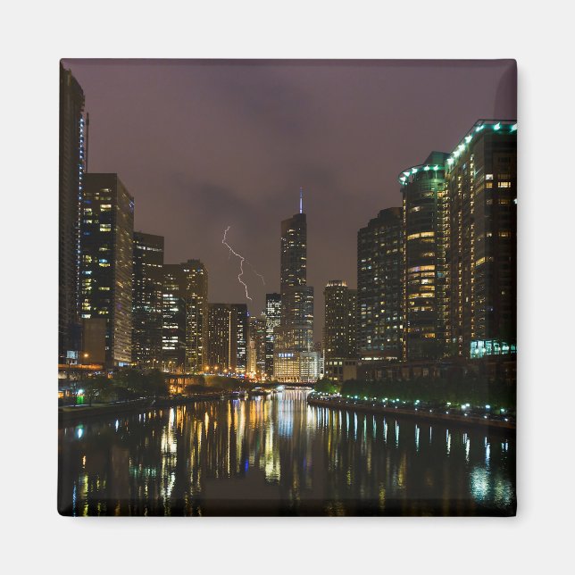 Imán Ataque relámpago sobre el río Chicago (Frente)