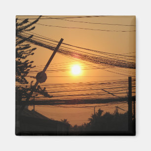 Imán Atardecer con cable... Krung Thep, Tailandia