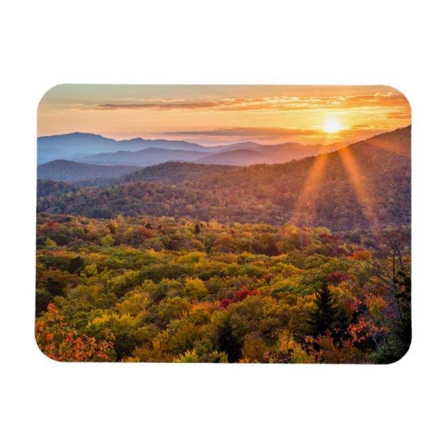 Imán Atardecer de otoño desde Beacon Heights (Horizontal)