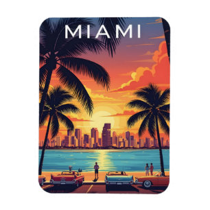 Imán Atardecer del horizonte de Miami