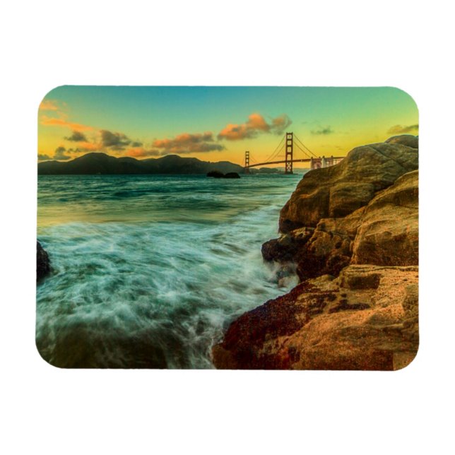 Imán Atardecer en Baker Beach (Horizontal)