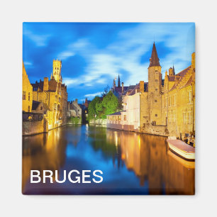 Imán Atardecer en Brujas. Bélgica