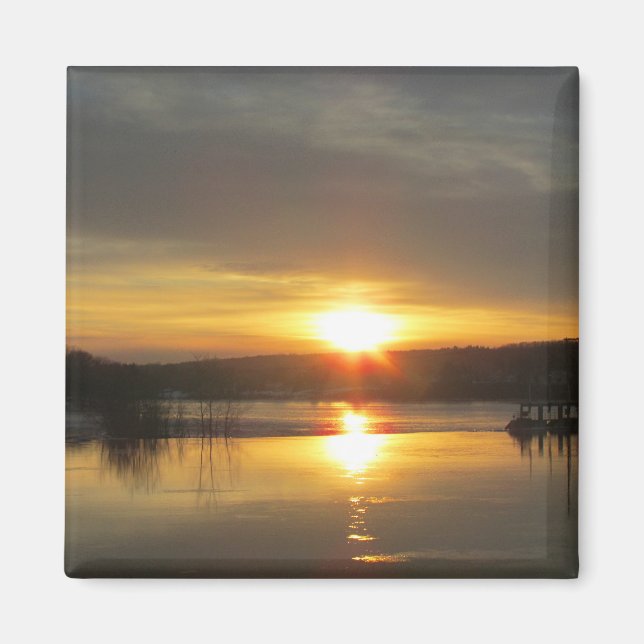 Imán Atardecer en el Hudson (Frente)