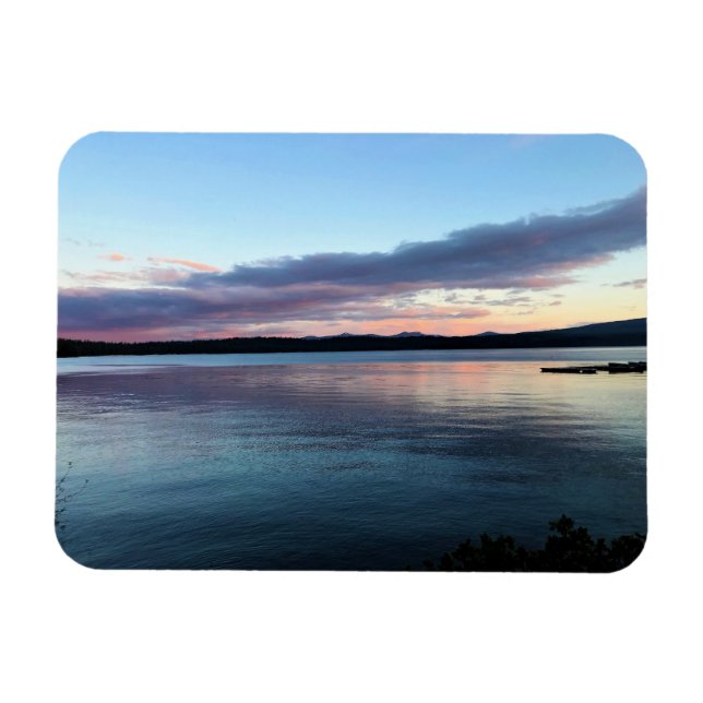 Imán Atardecer en el lago Crescent, OR (Horizontal)