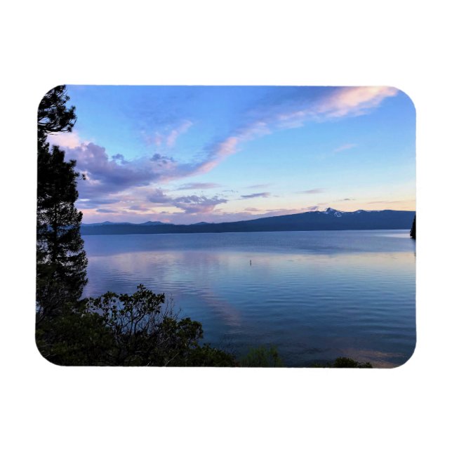 Imán Atardecer en el lago Crescent, OR (Horizontal)