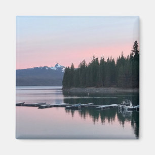 Imán Atardecer en el lago Crescent, OR