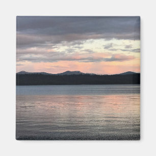 Imán Atardecer en el lago Crescent, OR