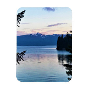 Imán Atardecer en el lago Crescent, Oregón