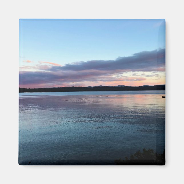 Imán Atardecer en el lago Crescent, Oregón (Frente)