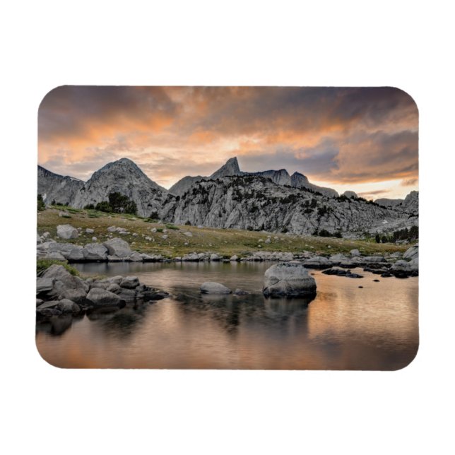 Imán Atardecer en el lago de la Pirámide (Horizontal)