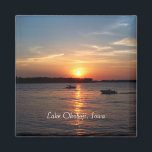 Imán Atardecer en el lago Okoboji, Iowa<br><div class="desc">Hermosa puesta de sol en el lago Okoboji,  Iowa</div>