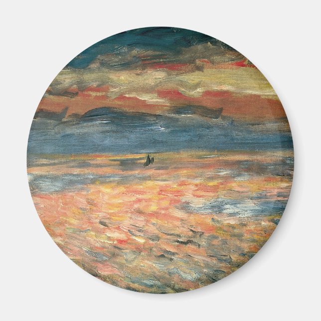 Imán Atardecer en el mar de Pierre Renoir, Arte fino vi (Frente)