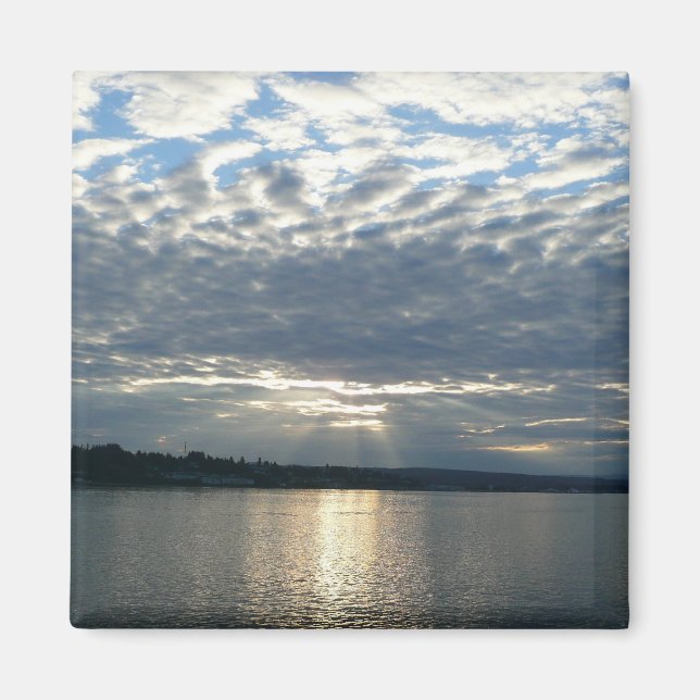 Imán Atardecer en el paisaje marino canadiense de Colum (Frente)