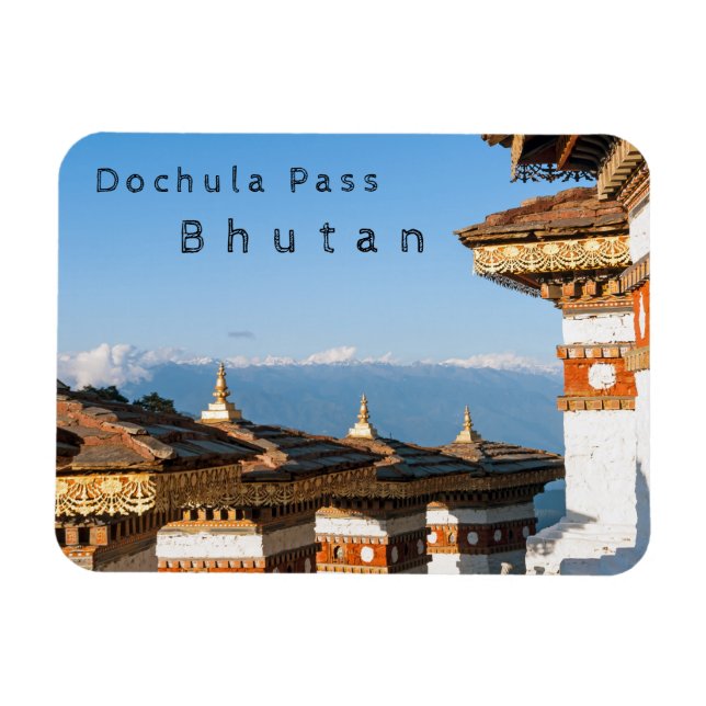 Imán Atardecer en el paso de Dochula - Bután, Himalaya (Horizontal)