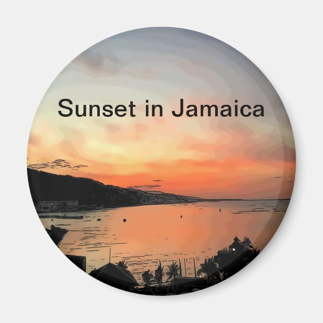 Imán Atardecer en Jamaica (Frente)