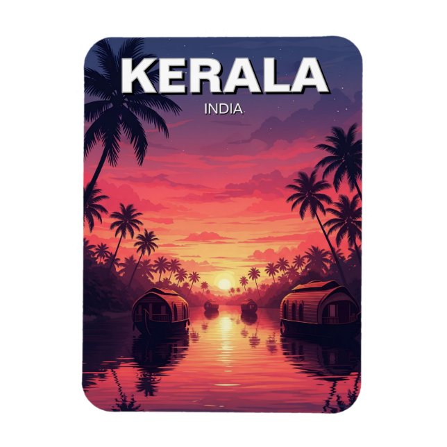 Imán Atardecer en Kerala, India (Vertical)