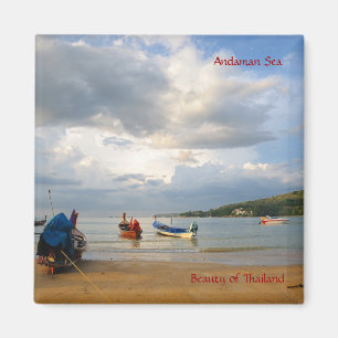 Imán Atardecer en la bahía de Kamala en Tailandia