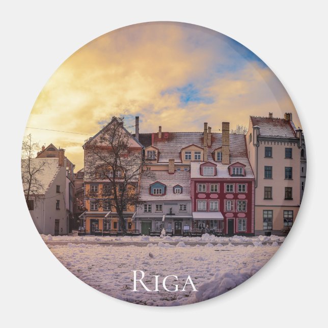 Imán Atardecer en la calle Riga (Frente)