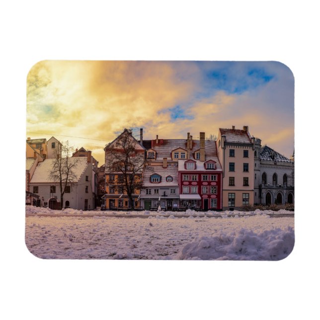 Imán Atardecer en la calle Riga (Horizontal)