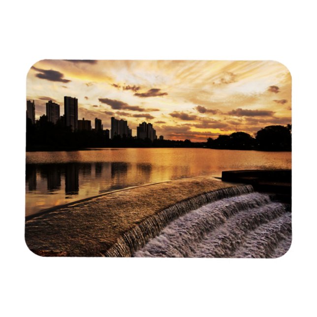 Imán Atardecer En La Ciudad Londrina (Horizontal)