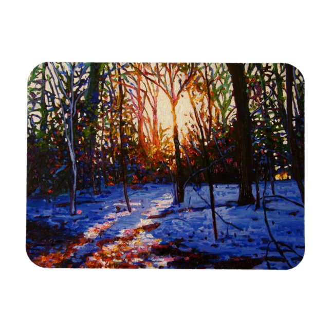 Imán Atardecer en la nieve 2010 (Horizontal)