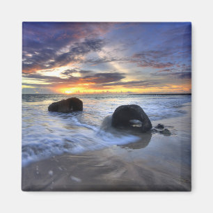 Imán Atardecer En La Playa De Kedonganan