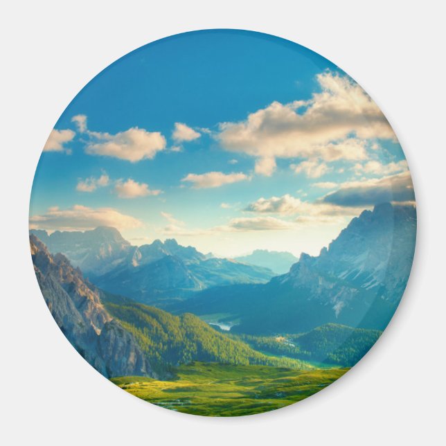 Imán Atardecer en las montañas (Frente)