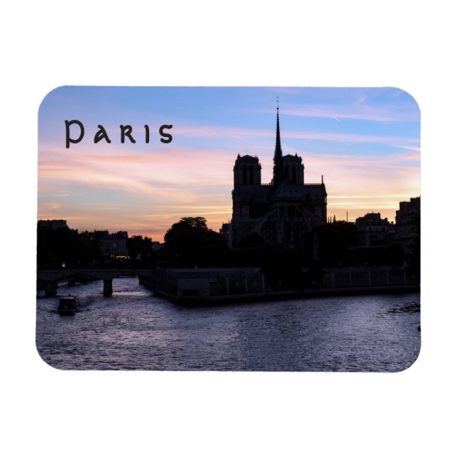 Imán Atardecer en Notre Dame de París (Horizontal)