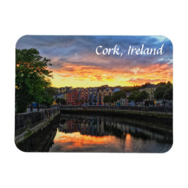 Imán Atardecer en River Lee, Cork Ireland Magnet
