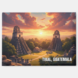 Imán Atardecer en Tikal Guatemala