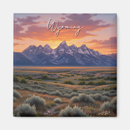 Imán Atardecer en Wyoming Travel