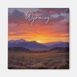 Imán Atardecer en Wyoming Travel