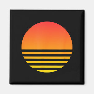 Imán Atardecer fresco verano playa surf 80s retro vapor