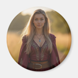 Imán Atardecer: Helena Chevalier en el bosque