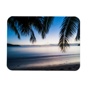 Imán Atardecer paisaje marino tropical, Fiji