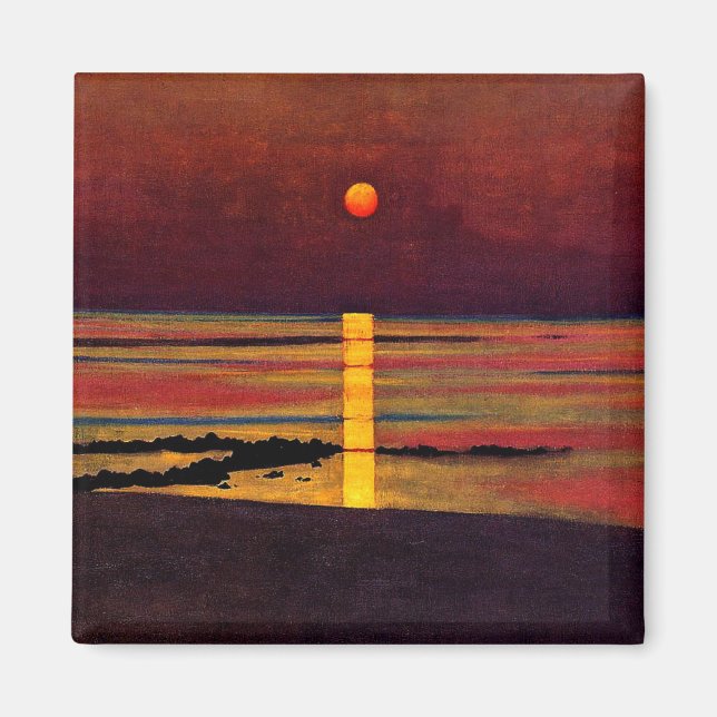Imán Atardecer, pintura artística fina (Frente)