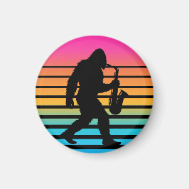 Imán Atardecer Saxofón Bigfoot Retro